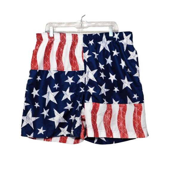 Fun to the 4th Other - American Flag Shorts XL Red White Blue Patriotic Fun to the 4th of July